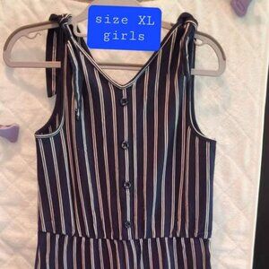 🎀 Sequin Hearts Girls Jumper XL blue & white